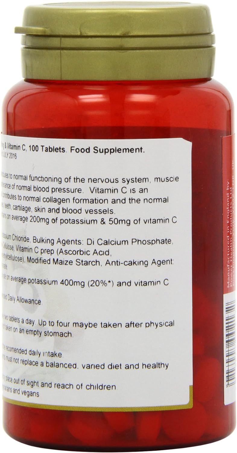 Potassium Plus Sign Power Health 200mg Potassium Plus 50mg Vitamin C Tablets 100s - Family ...